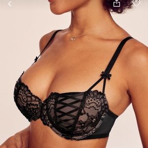 NWOT- Black lace Adore Me bra